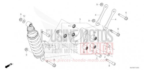 COUSSIN ARRIERE CB500FAR de 2024